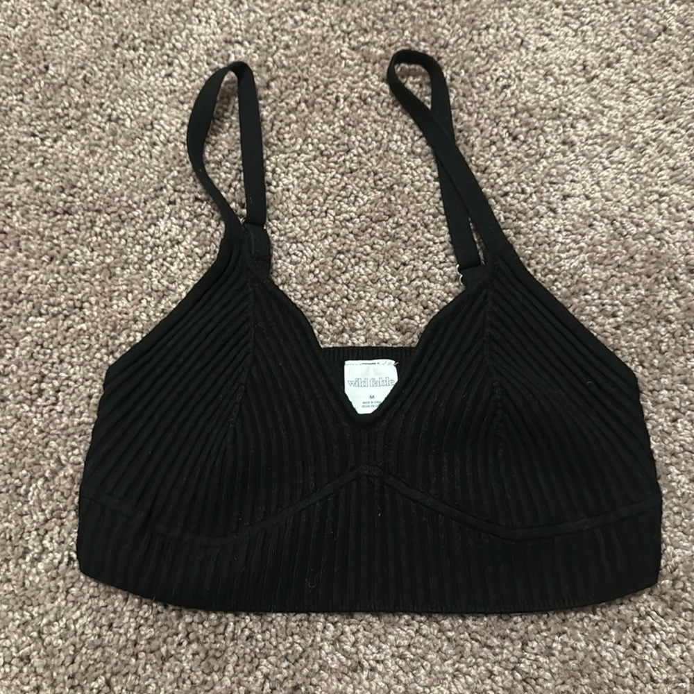 Wild Fable Black Cropped Tank
